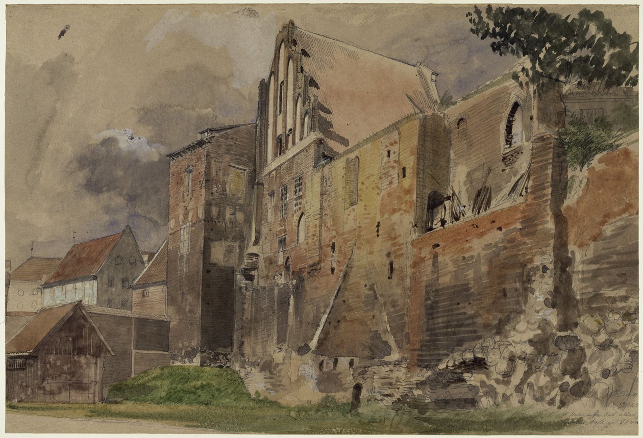 Ruins of the Old Junkerhof in Thorn by Eduard Gaertner
