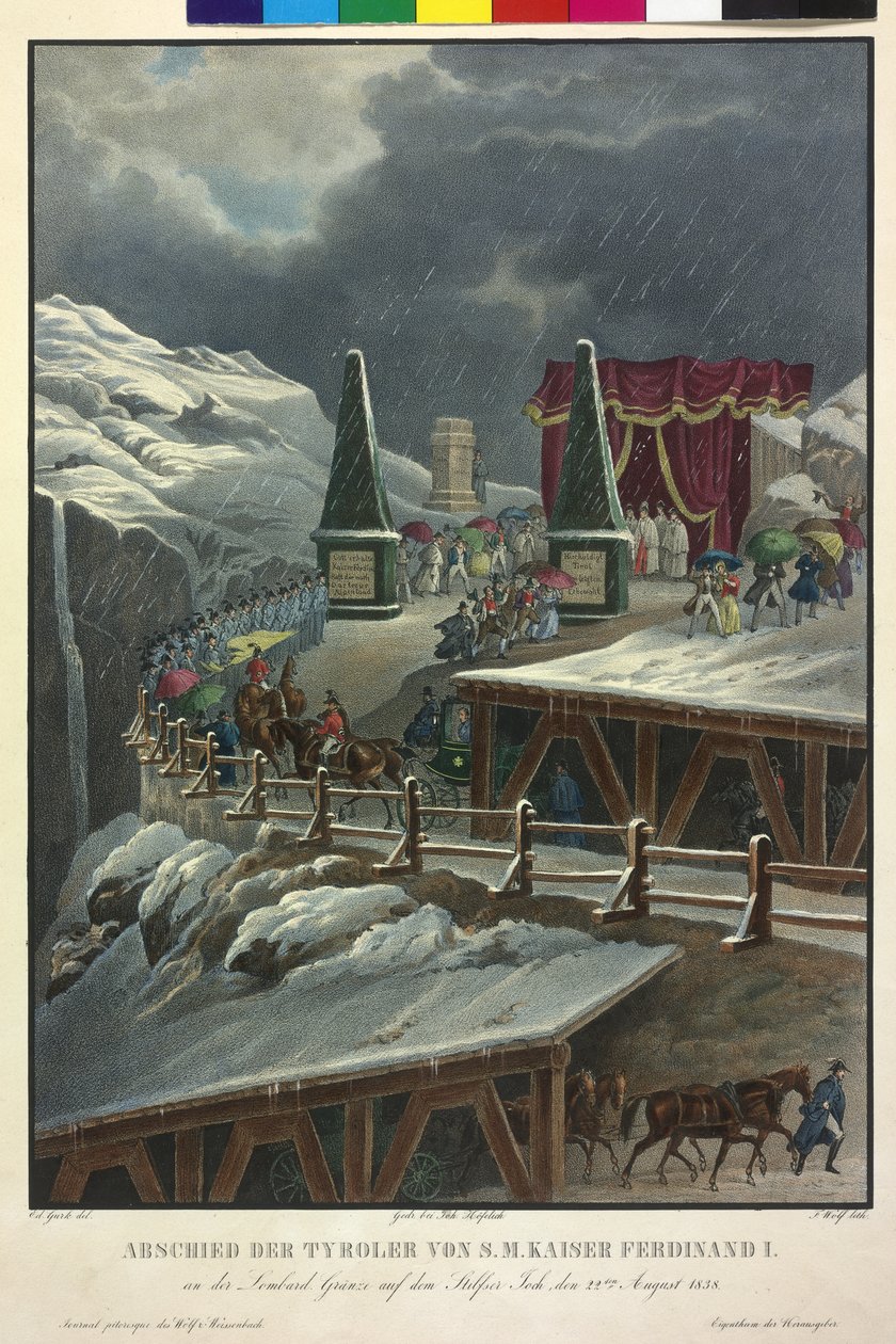 Farewell of the Tyrolese from Emperor Ferdinand I on 22 August 1838 by Eduard Gurk