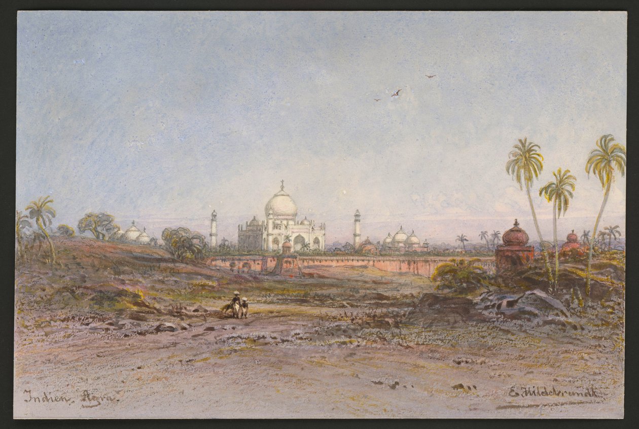 View of Agra by Eduard Hildebrandt