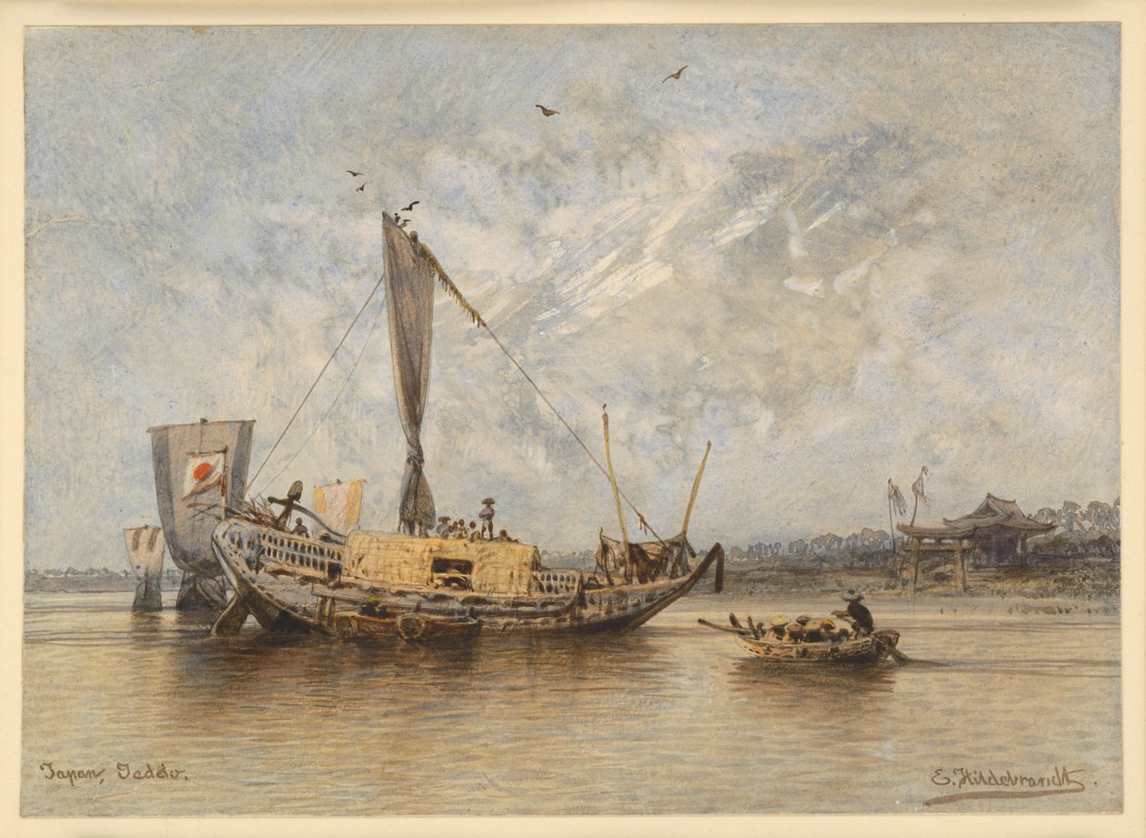 Junk at Jeddo by Eduard Hildebrandt