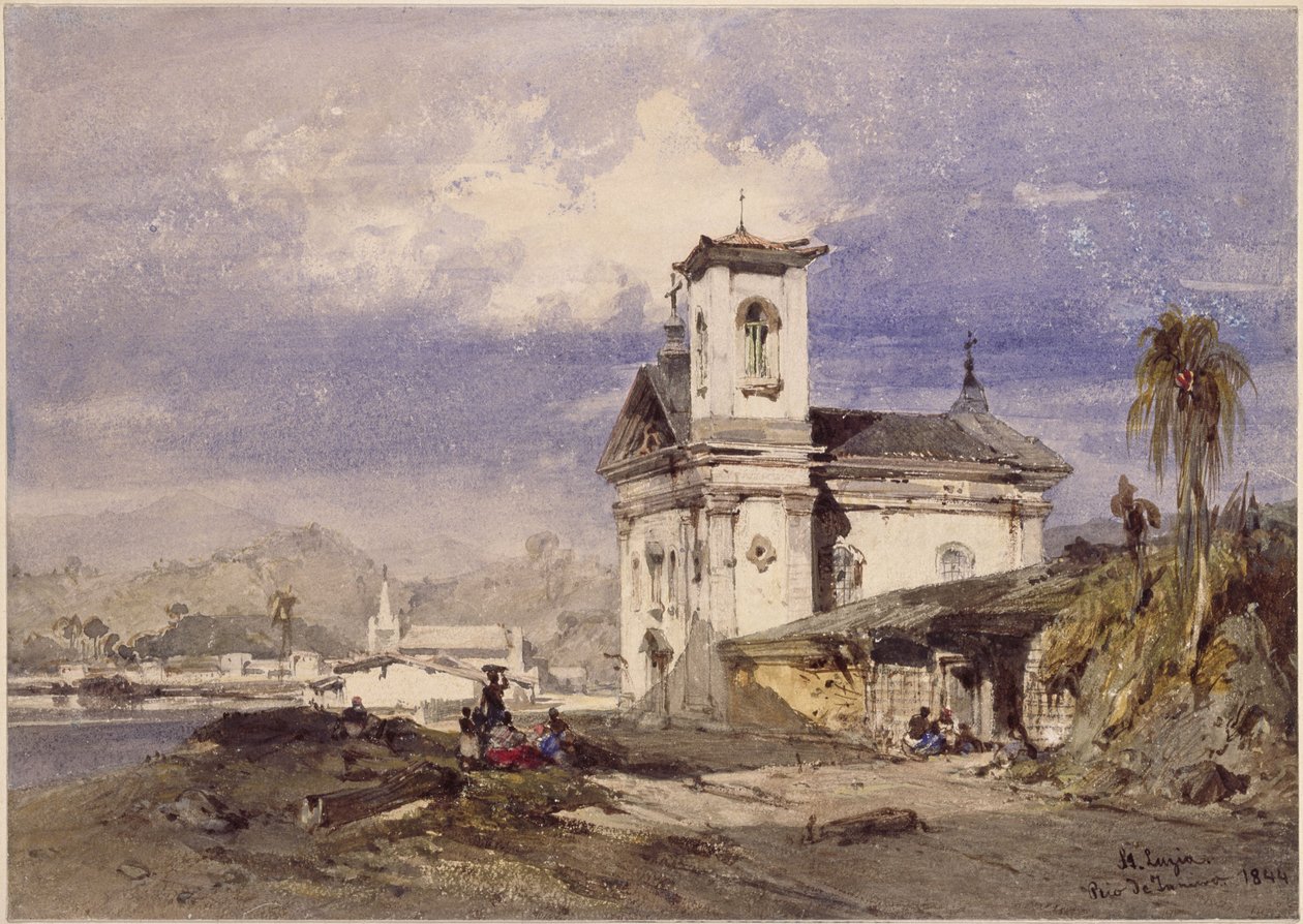 Church of St. Luzia, Rio de Janeiro by Eduard Hildebrandt