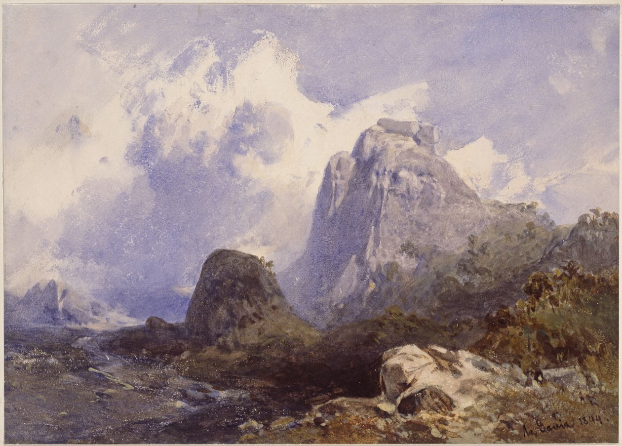 La Gavea near Rio de Janeiro by Eduard Hildebrandt