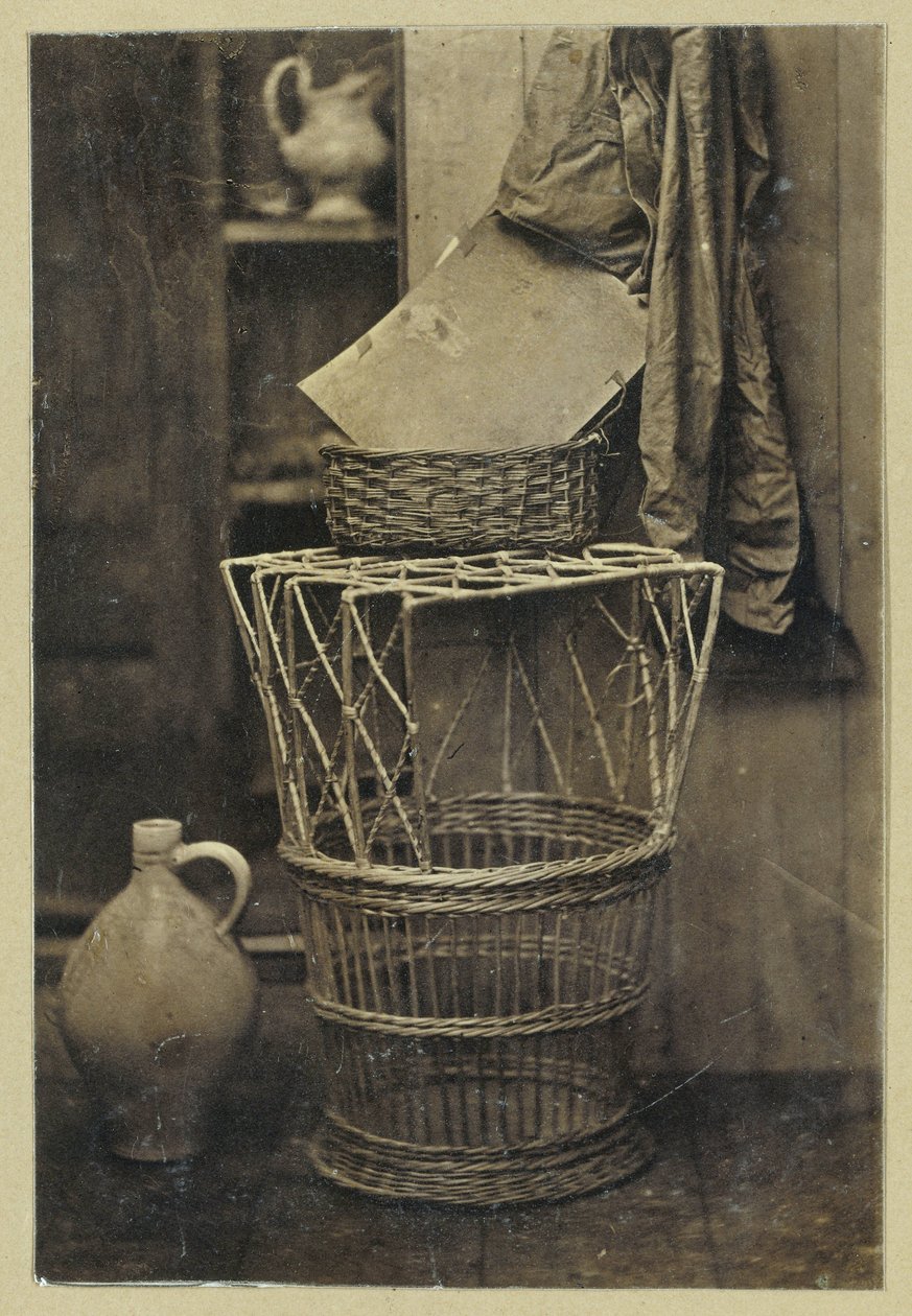 Still Life with Basket, Jug, Pitcher, and Portfolio by Eduard Isaac Asser
