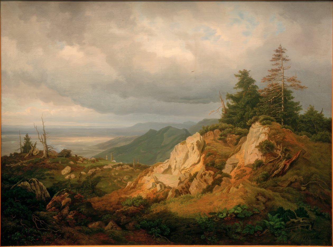 On the High Kampe with View to Chiemsee by Eduard Schleich der Ältere