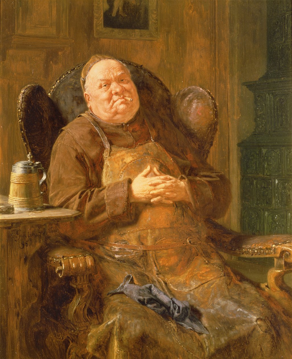 A Quiet Smoke, 1895 by Eduard von Grutzner