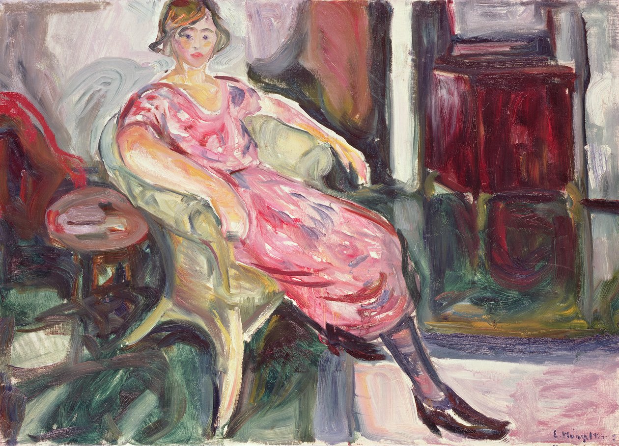 Woman in a Wicker Chair, 1924-25 by Edvard Munch