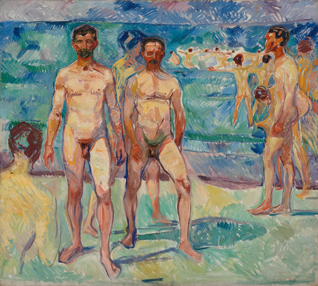 Bathing Men; Middle Age by Edvard Munch