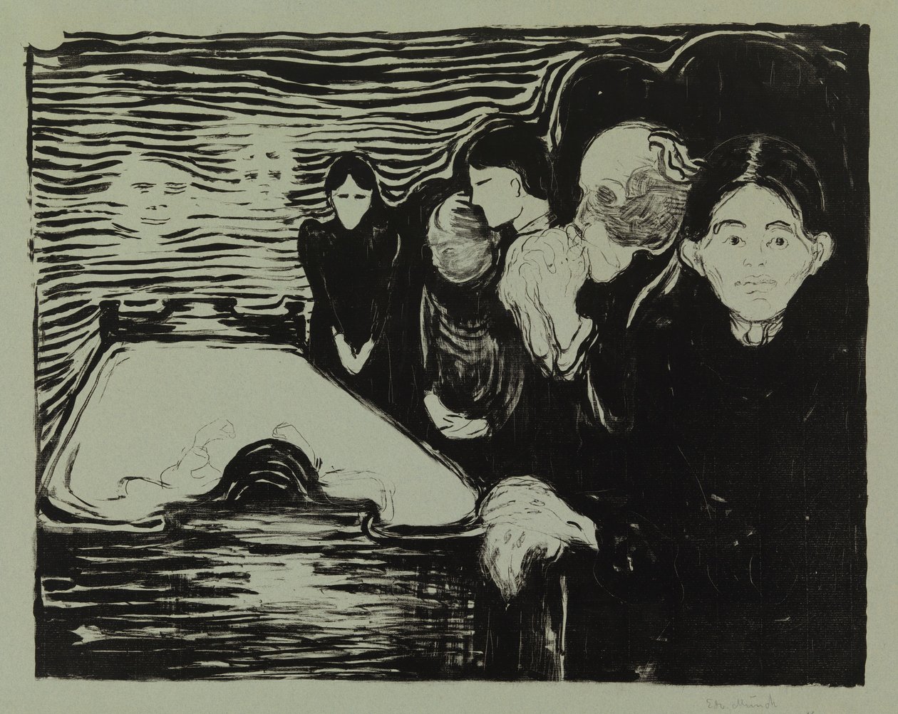 By the Deathbed by Edvard Munch