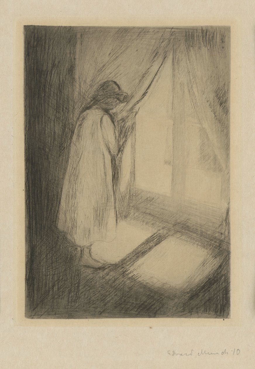 The Girl at the Window by Edvard Munch