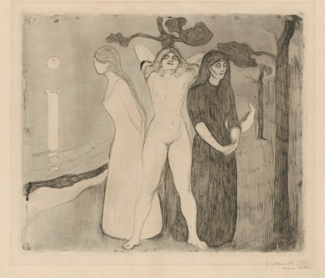 The Woman II (Sphinx; the Woman in Three Stages) by Edvard Munch