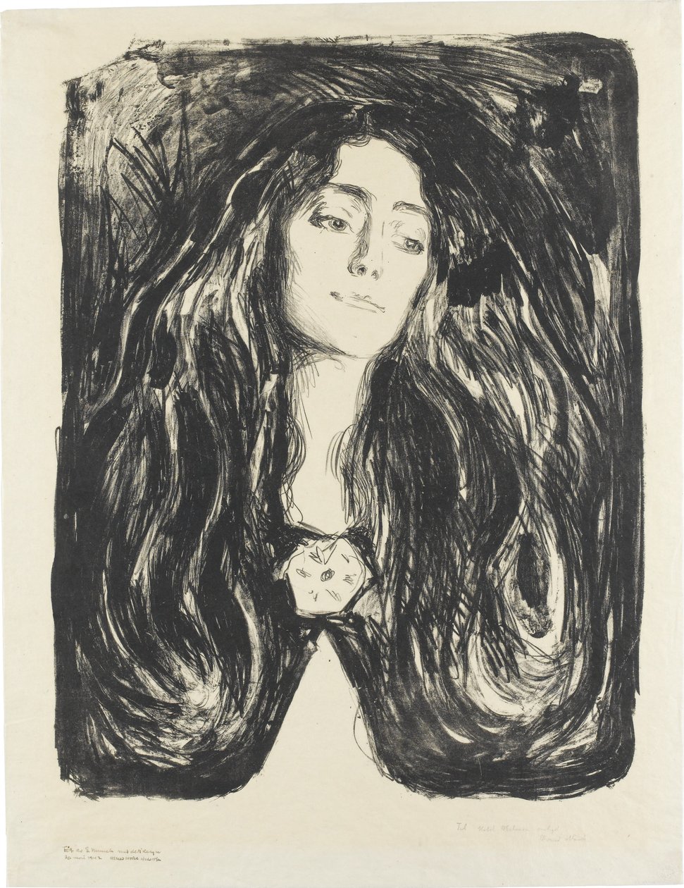The Brooch. Eva Mudocci by Edvard Munch