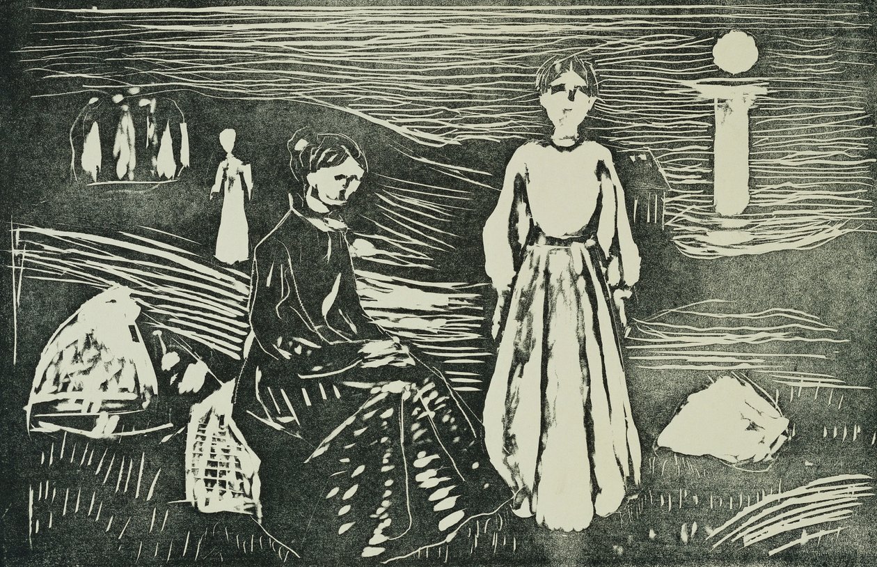 Women on the Seashore on a Summer Night by Edvard Munch