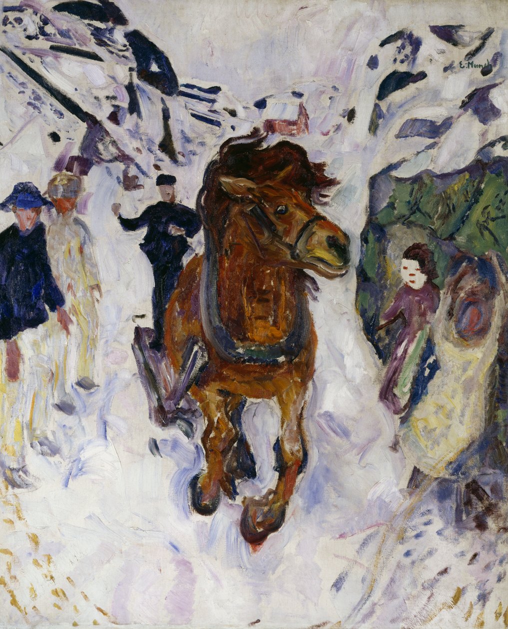 Galloping horse by Edvard Munch