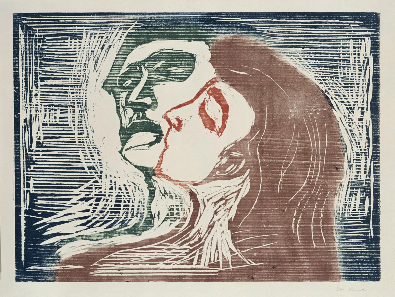 Head to Head (Man and Woman Kissing) by Edvard Munch