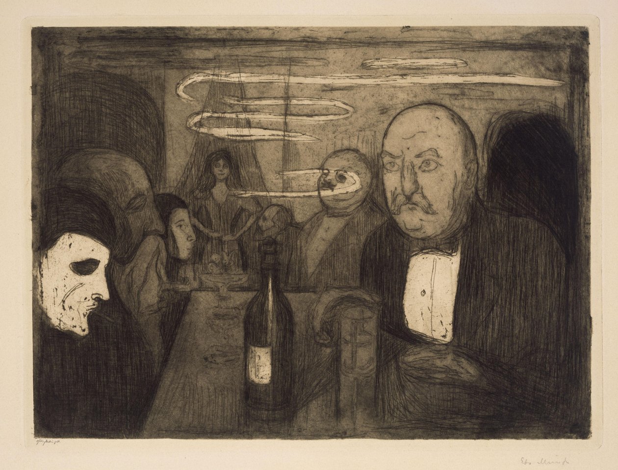 Kristiania-Boheme II by Edvard Munch