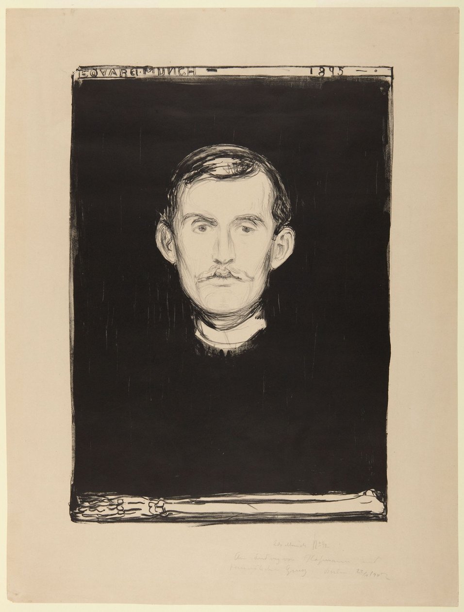 Self-portrait by Edvard Munch