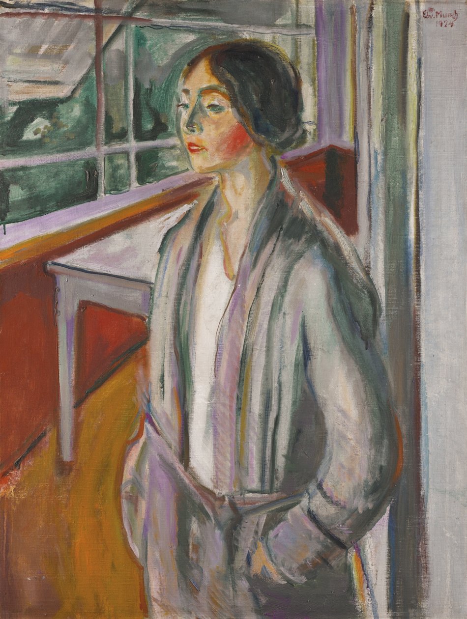 Young Woman on the Veranda by Edvard Munch