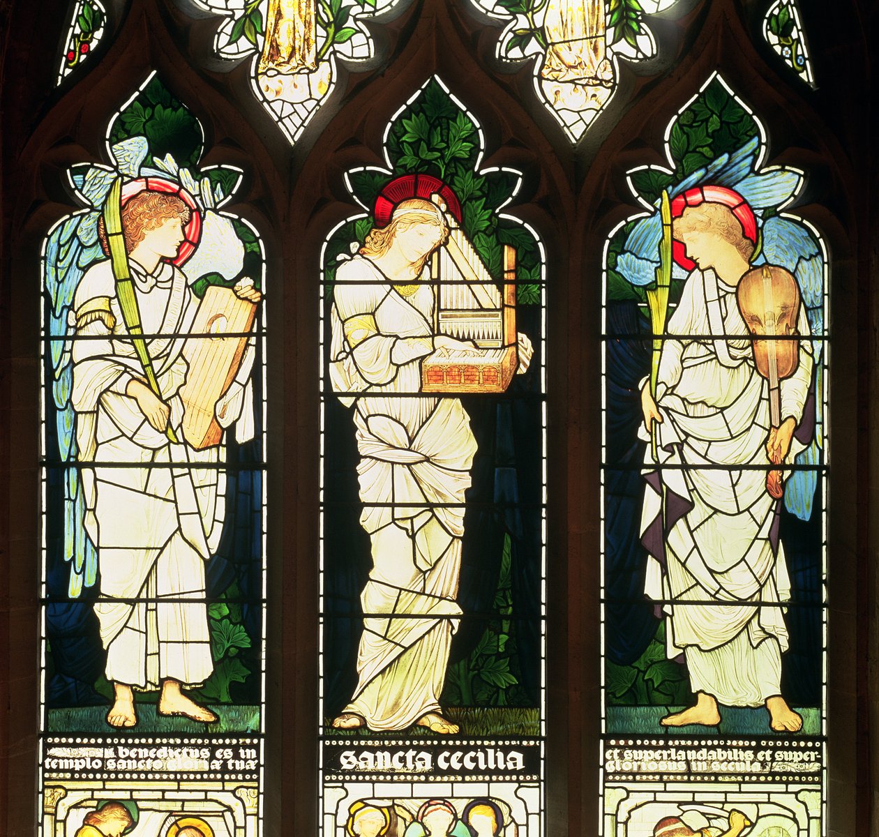 St. Cecilia and Two Angels, 1870s by Edward Burne Jones