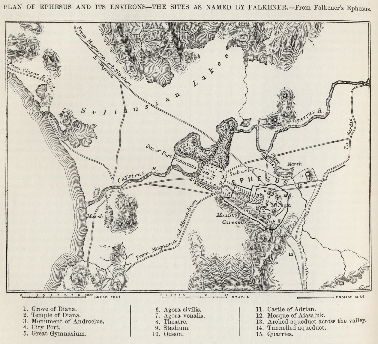 Plan of Ephesus and its Environs, from 