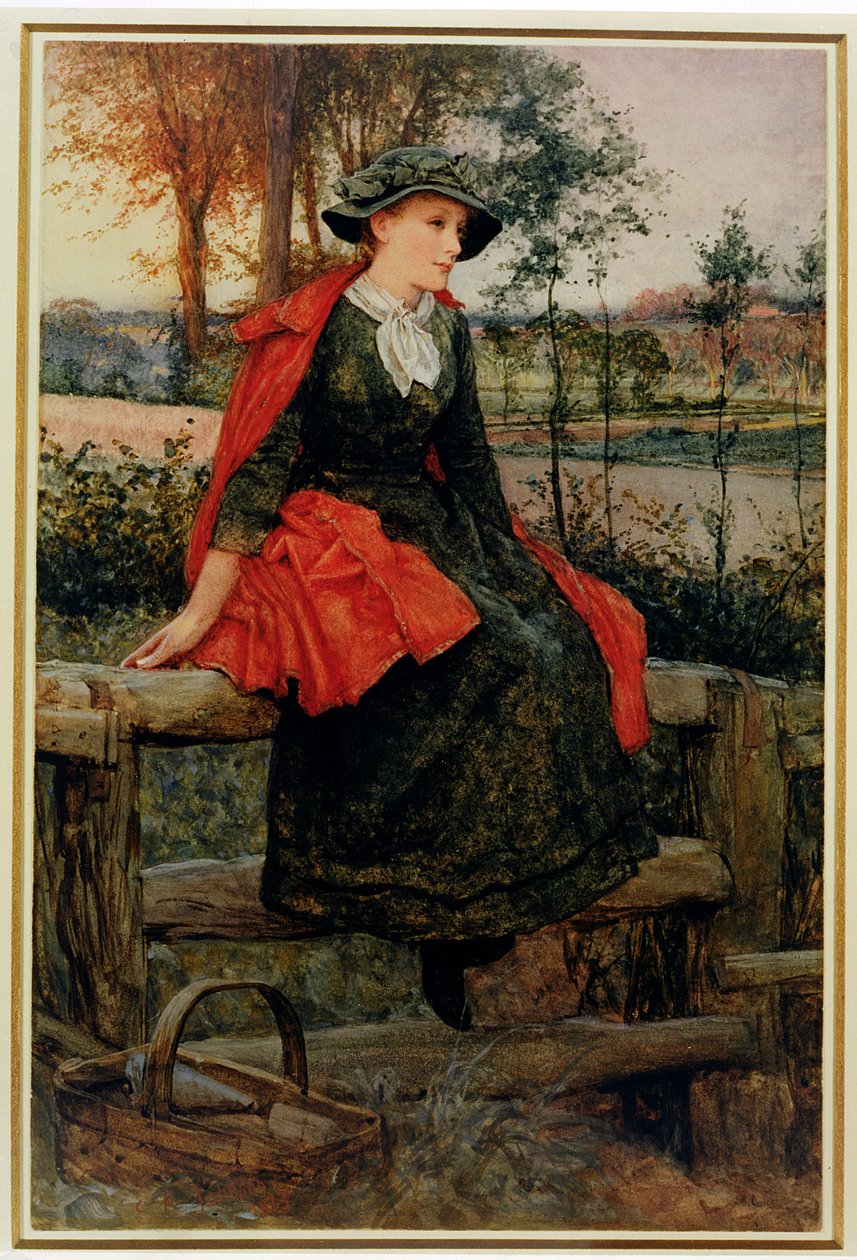 The Red Cape by Edward Killingworth Johnson: Fine art print