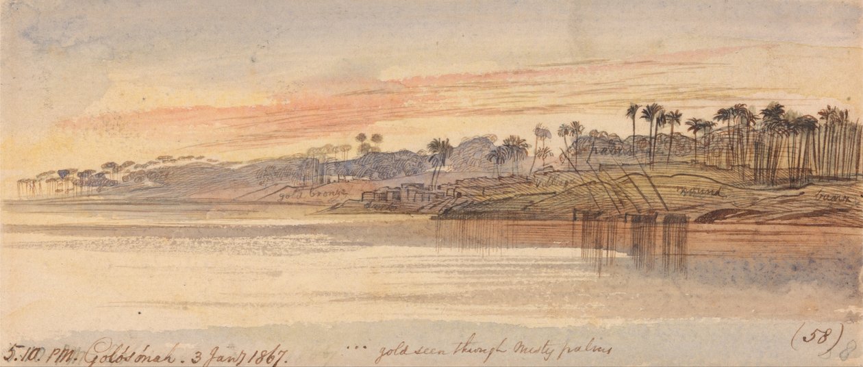 Golosoneh, 5-10 p.m., January 3, 1867 by Edward Lear