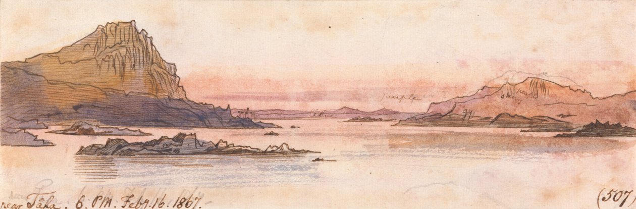Near Tafa, 6:00 pm, 16 February 1867 by Edward Lear