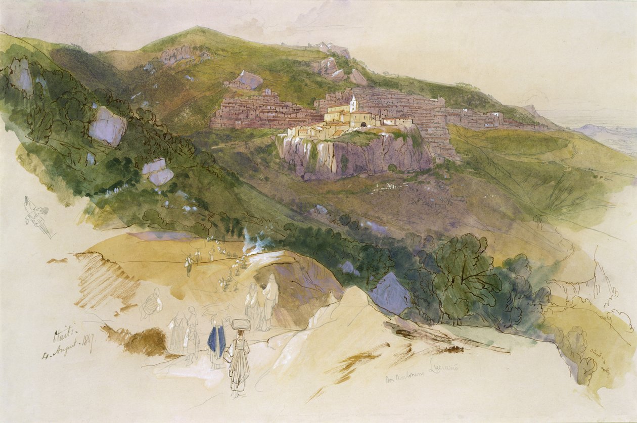Staiti, Sicily, 1847 by Edward Lear
