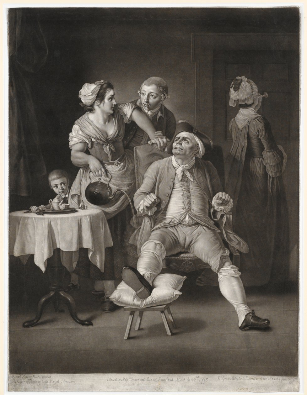 The Profligate Punished by Neglect and Contempt, print made by Valentine Green, 1775 by Edward Penny