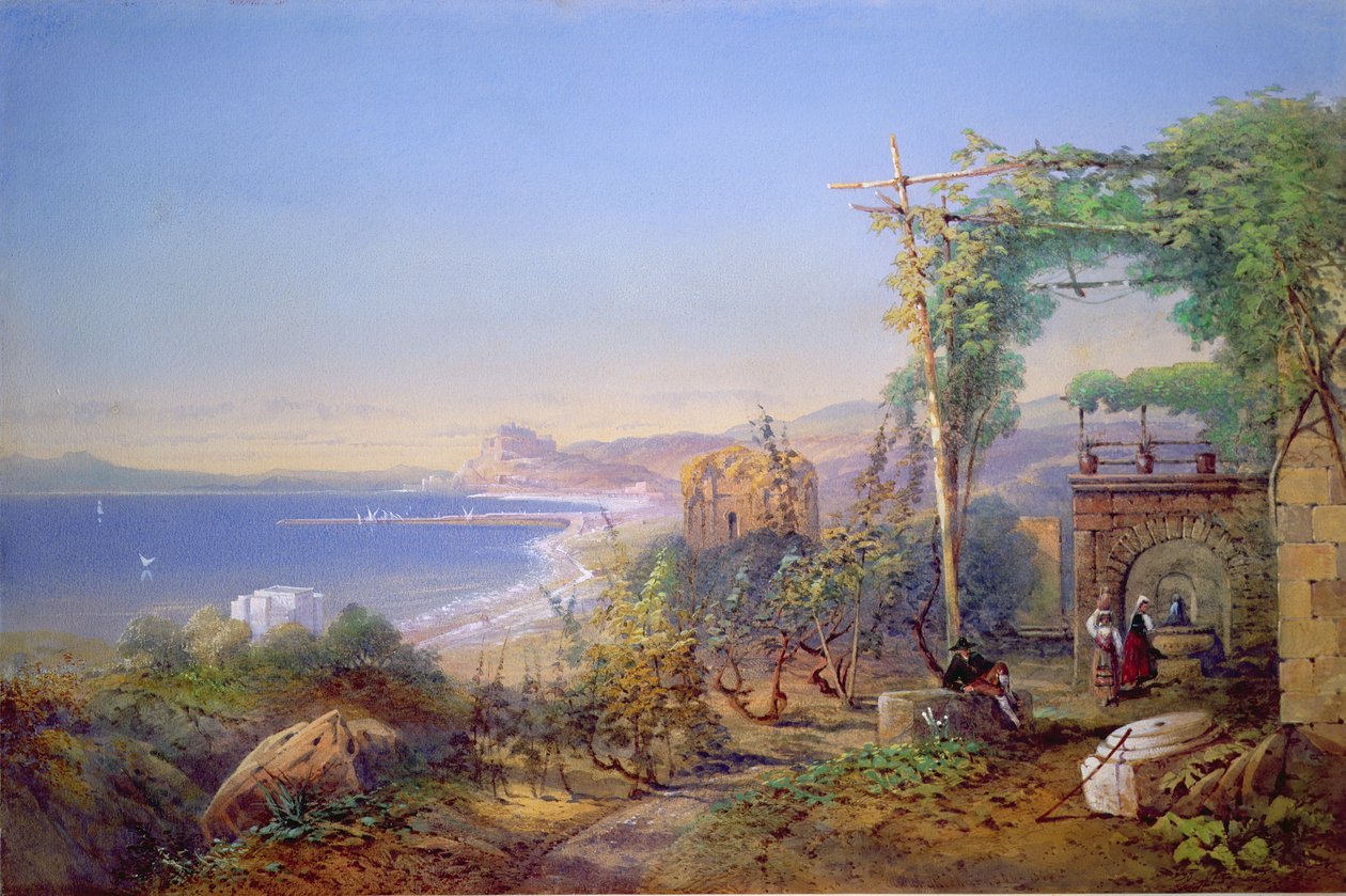 Castille and the Bay of Baia, Pozzuoli by Edward Richardson