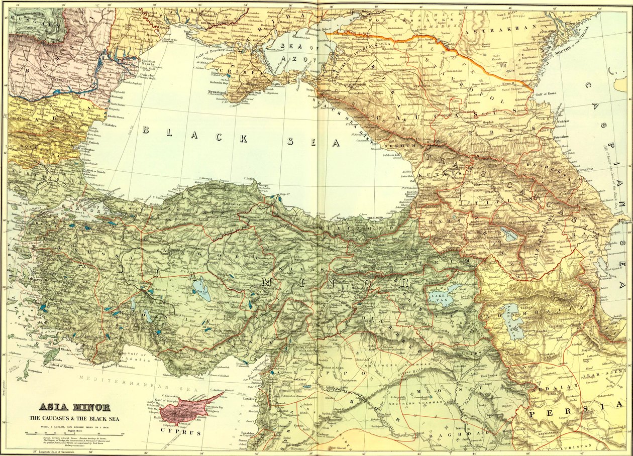 Asia Minor, the Caucasus & the Black Sea by Edward Stanford