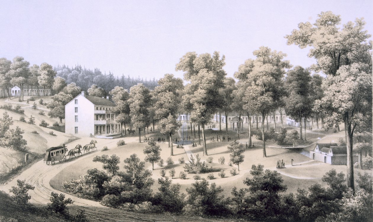 Stribling Springs, Spa Village, Augusta Country, 1858 by Edward Beyer