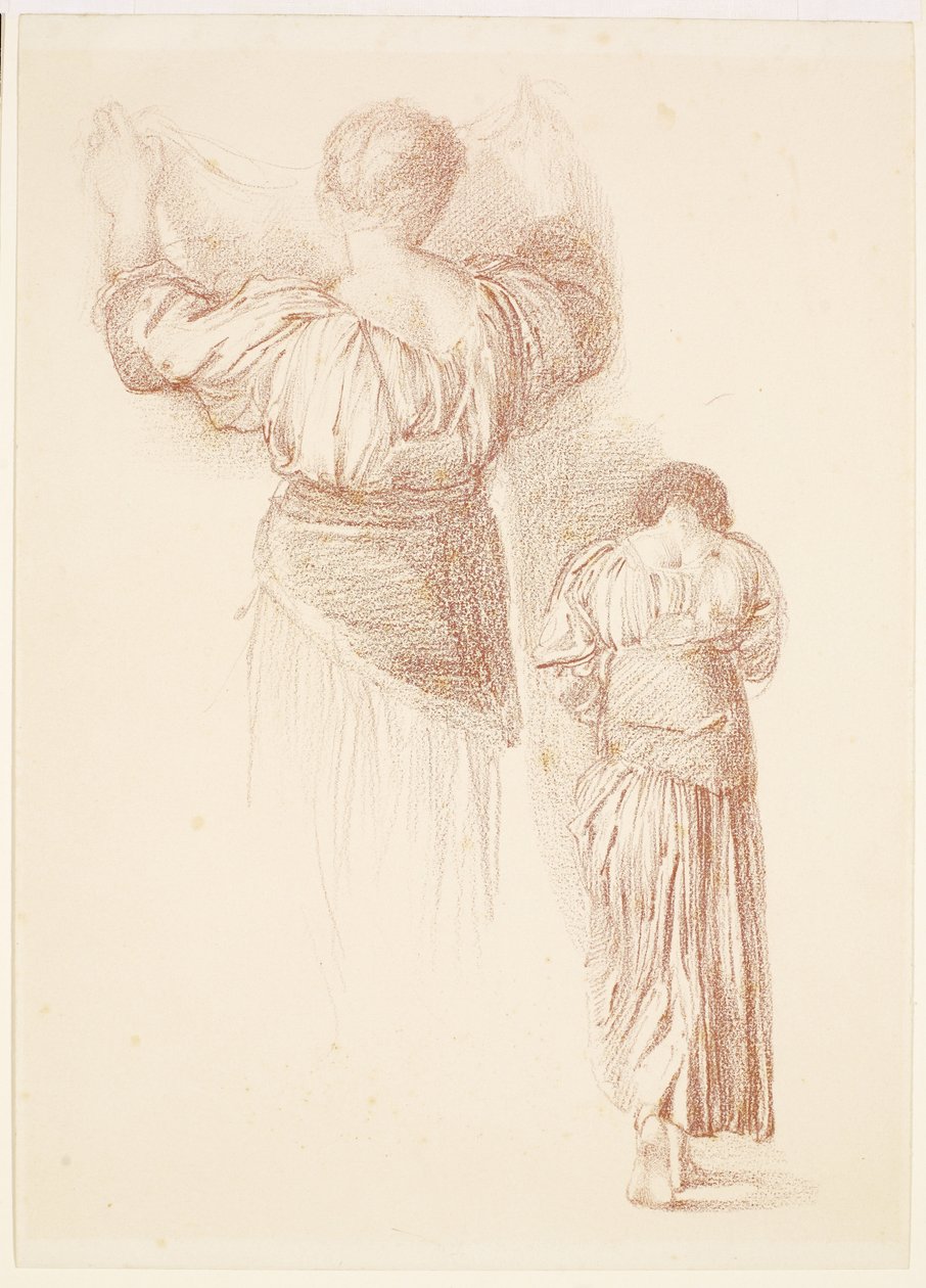 Female Drapery Studies Seen from the Back by Edward Burne-Jones