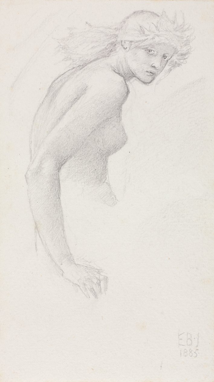 Study of a Female Figure by Edward Burne-Jones