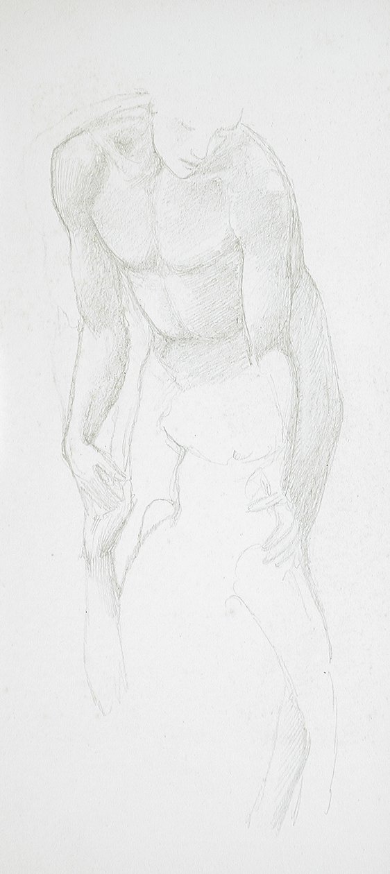 Two Male Nudes by Edward Burne-Jones