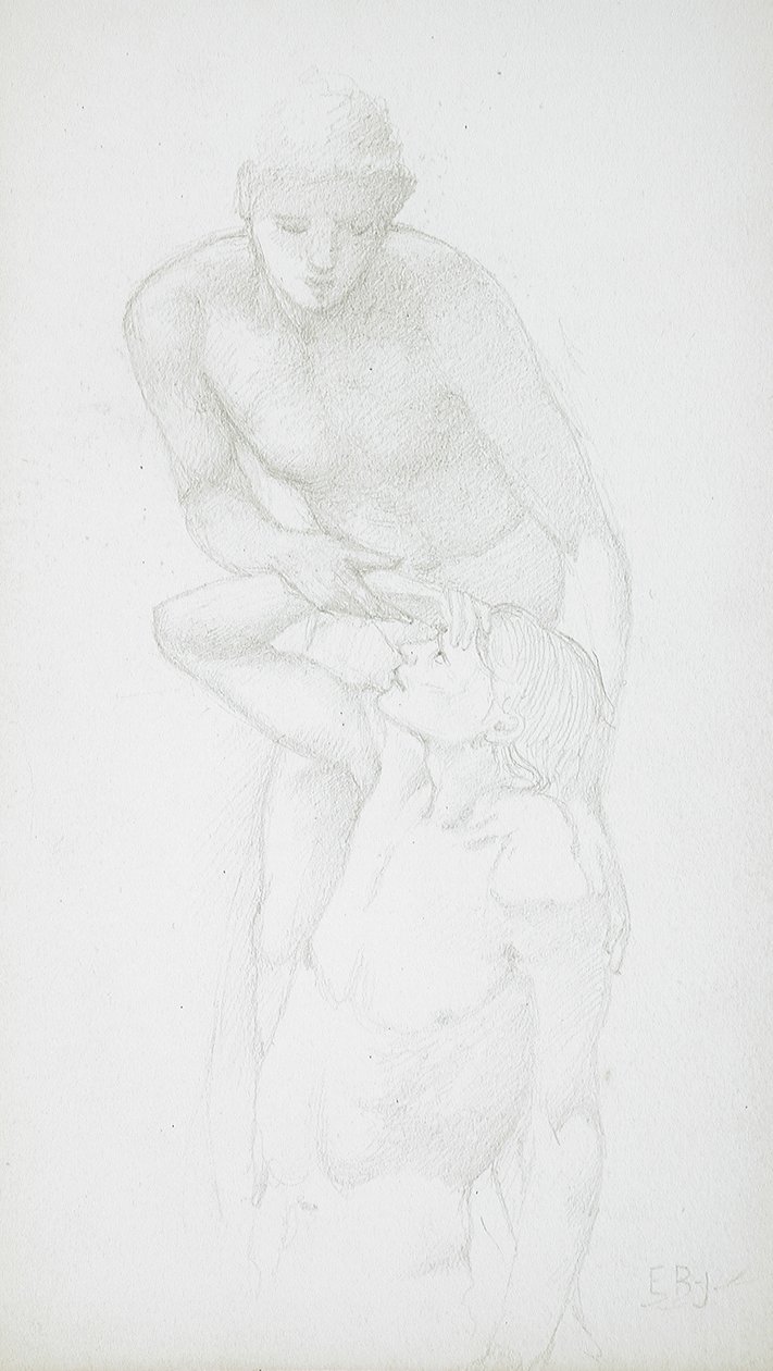 Two Male Nudes by Edward Burne-Jones