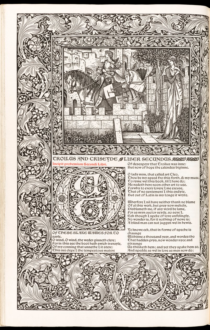 The Works of Geoffrey Chaucer Now Newly Imprinted by Geoffrey Chaucer, published by Kelmscott Press in 1896 by Edward Burne Jones