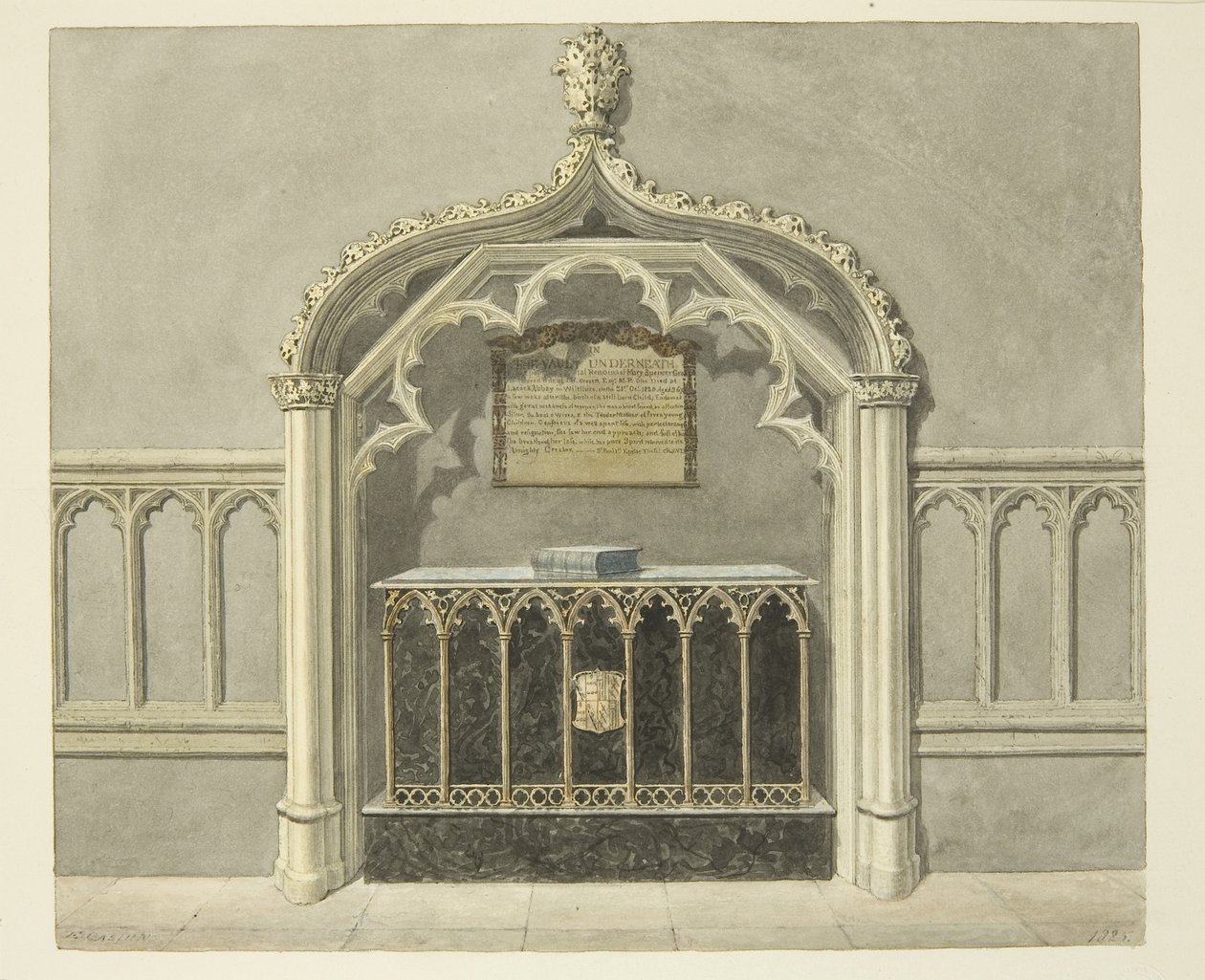 Monument to Mary Grosett in Bristol Cathedral by Edward Cashin