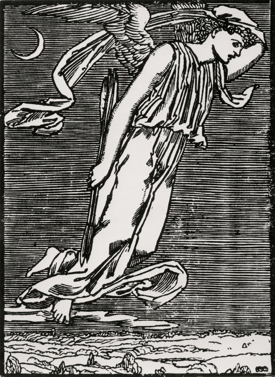 Psyche Expecting Cupid by Edward Coley (after) Burne Jones