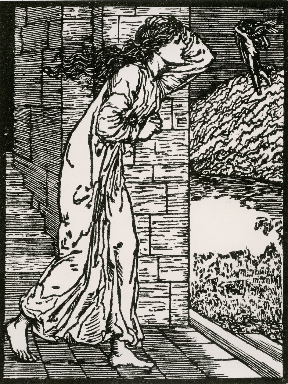 Psyche rushing out of Palace by Edward Coley (after) Burne Jones