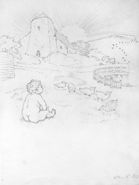 Birthday- April 16 by Edward Coley Burne-Jones