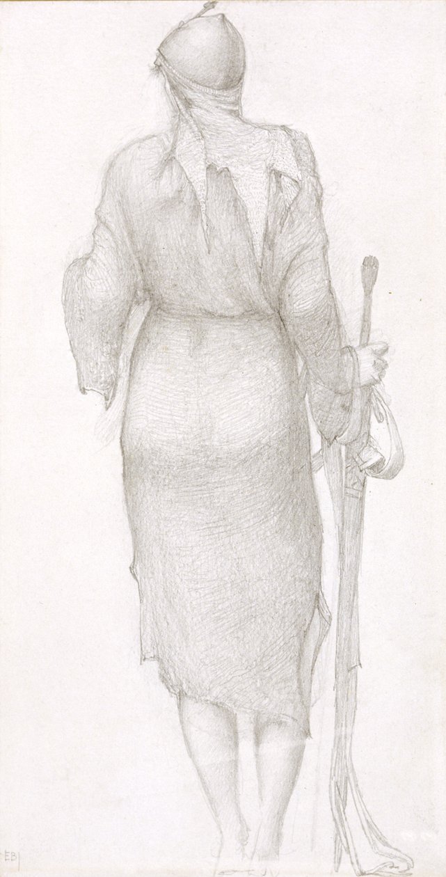 Figure Study Arthur in Avalon by Edward Coley Burne-Jones