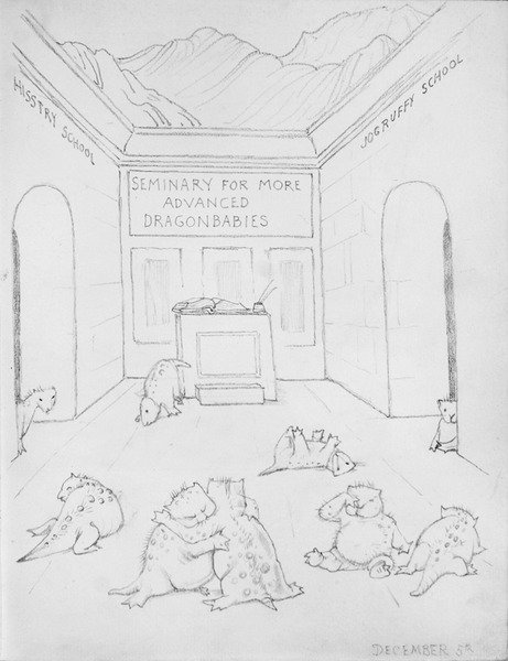 Seminary for Dragons by Edward Coley Burne Jones