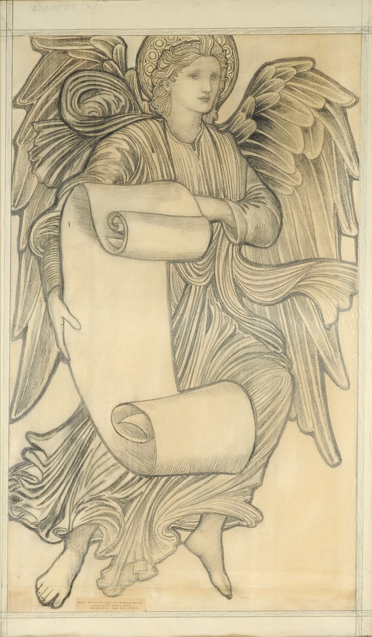 Angel with Scroll - Figure Number Seven by Edward Burne-Jones
