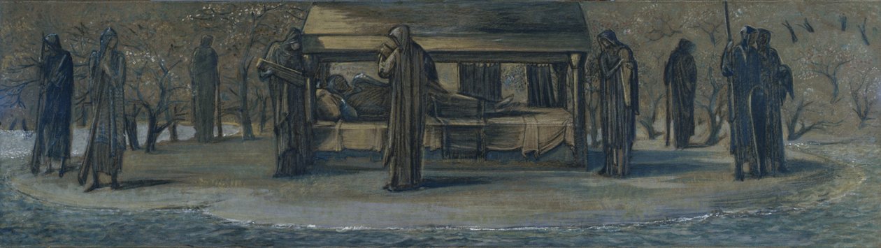 King Arthur at Avalon, c.1890 by Edward Coley Burne Jones