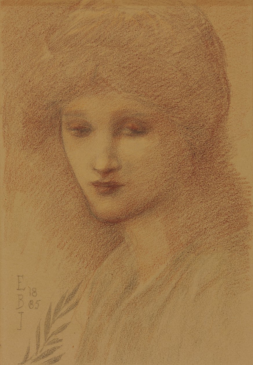 Portrait of Laura Lyttelton, Nee Tennant, with Her Eyes Downcast by Edward Burne Jones