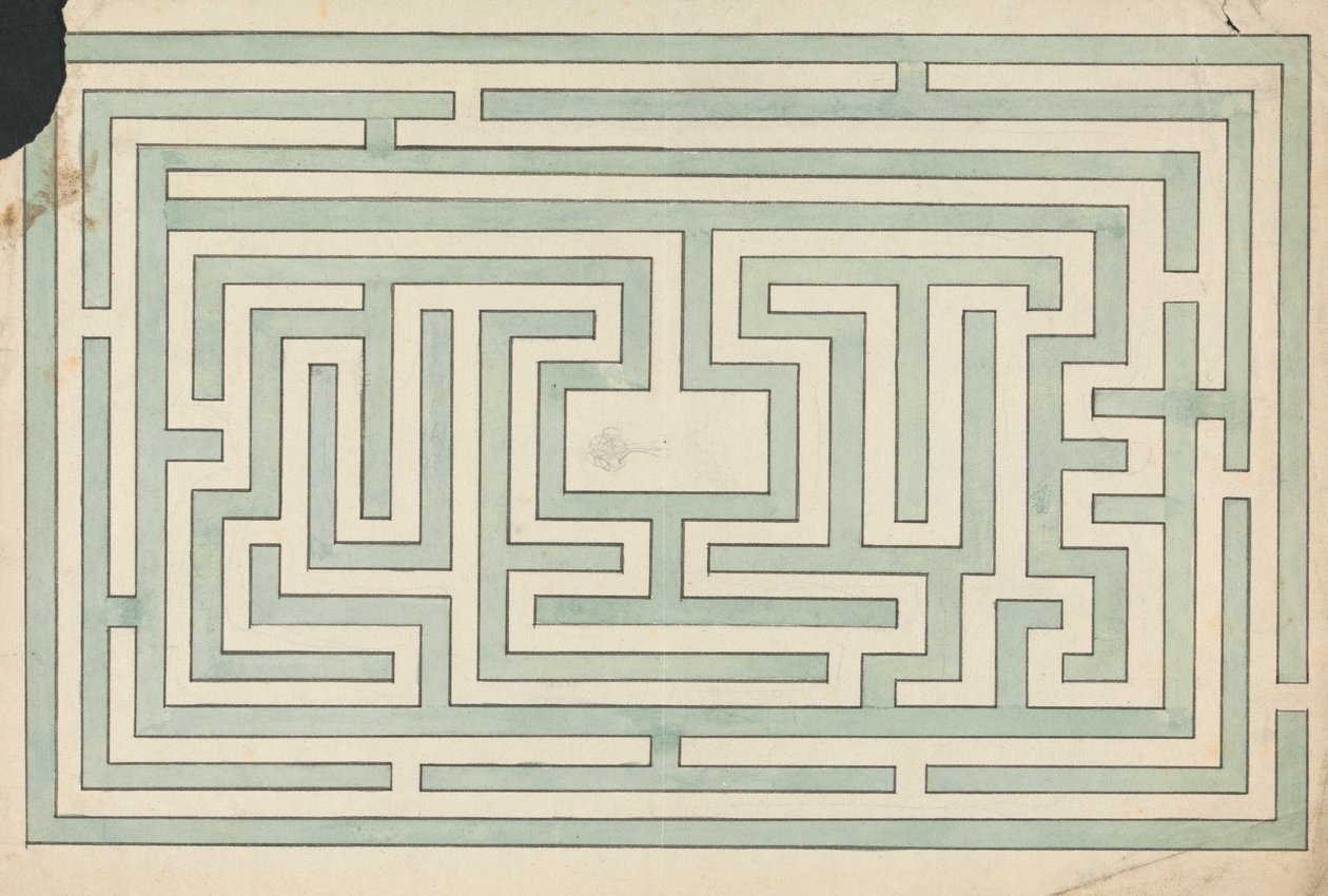 Labyrinth at Walworth, Surrey by Edward Francis Burney