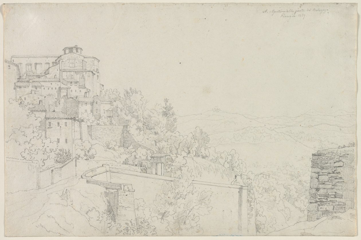 Saint Agostino from Bulagajo, Perugia by Edward Jakob von Steinle