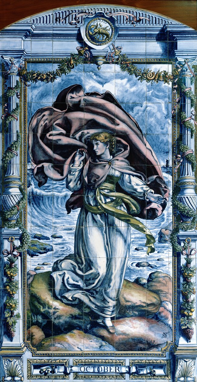 October, from a Series of Tile Panels for the Dutch Kitchen by Edward John Poynter
