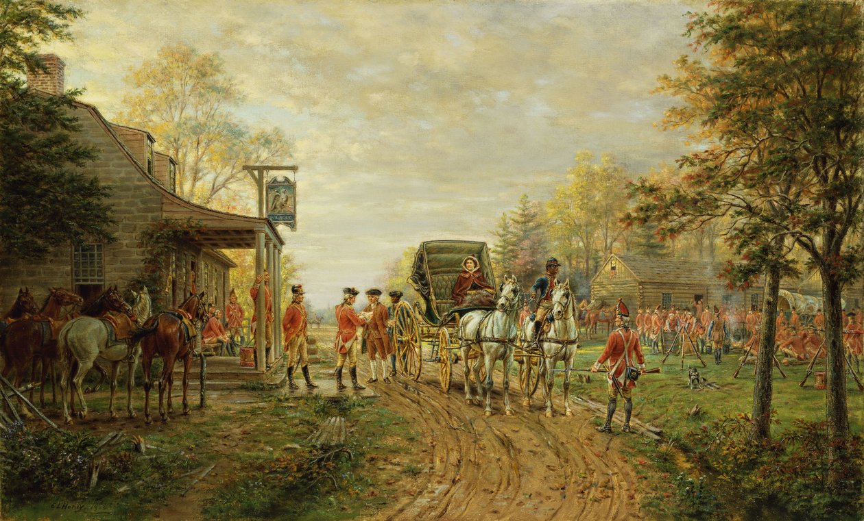 Passing the Outposts on the Old Kingsbridge Road by Edward Lamson Henry