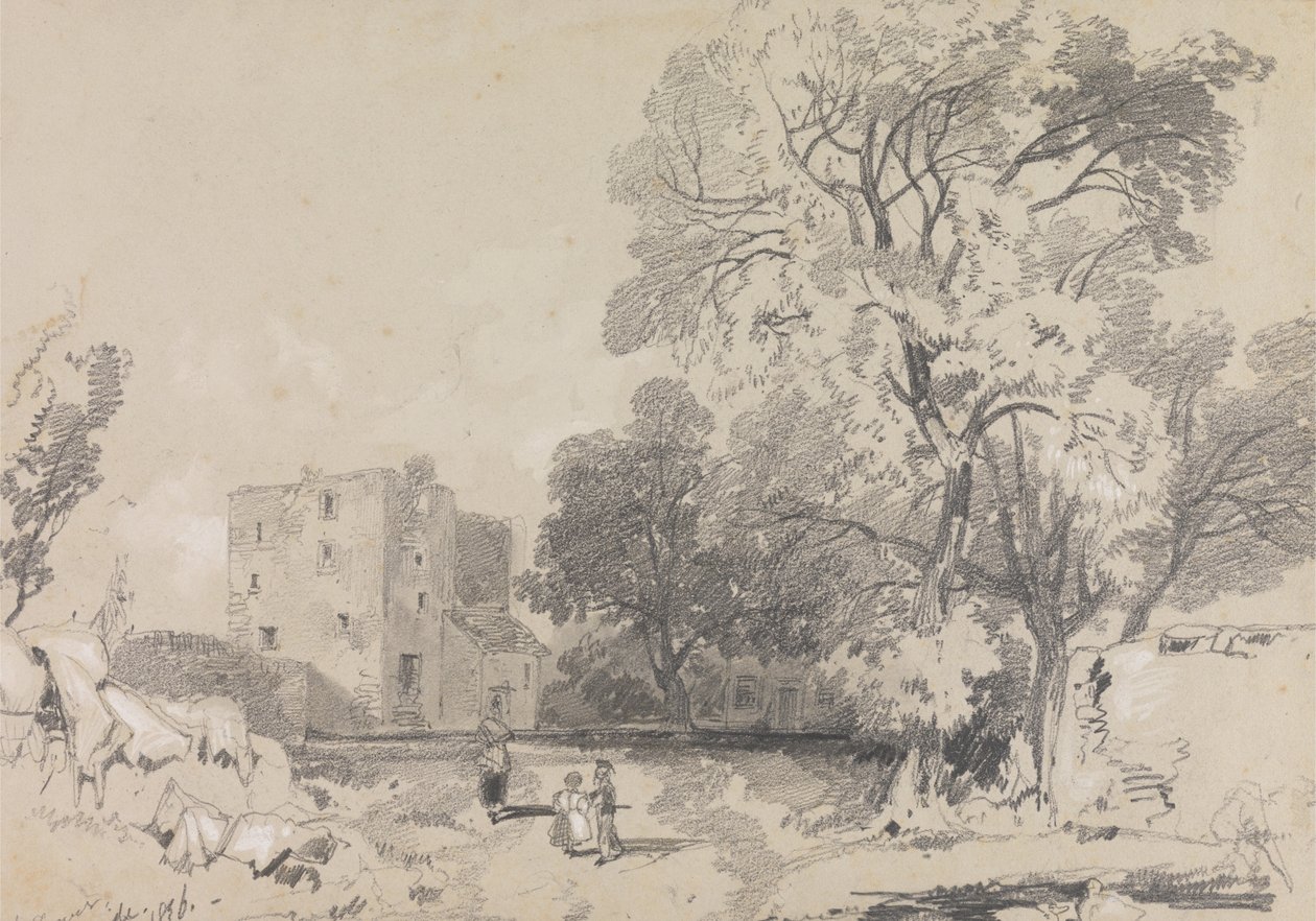 A Ruined Tower House by Edward Lear: Buy fine art prints
